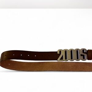 Hysteric Glamour Brown Belt with Silver 2000S Buckle